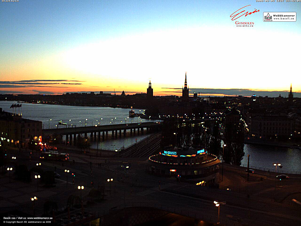 Webbkamera, Stockholm, webcam, väder, weather, solnedgång, sunset